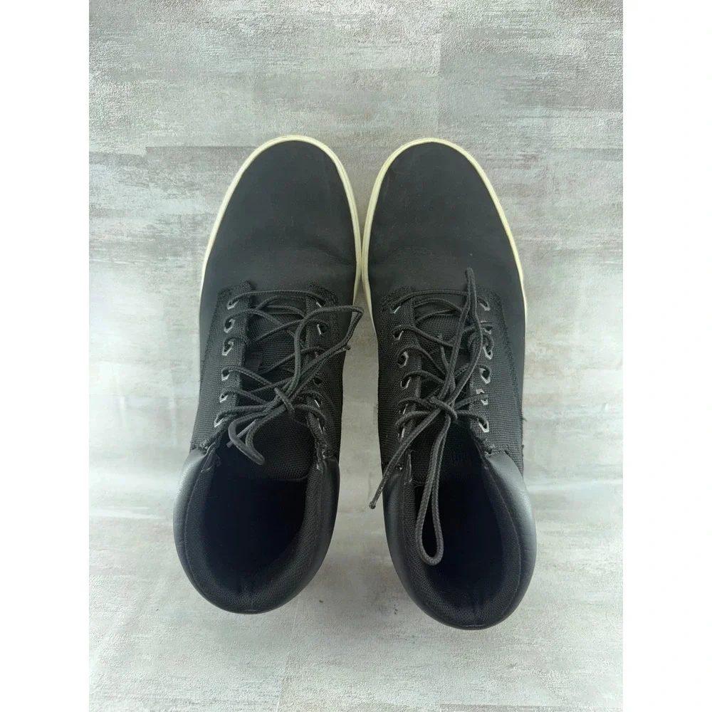 Timberland Davis Square Chukka Men Black Leather Boots 9464B Size 9